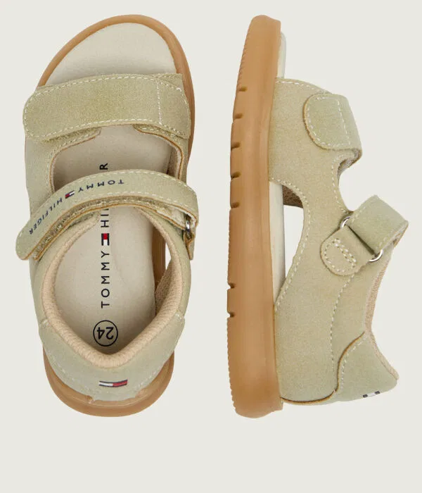 Детские сандалии из искусственной кожи Tommy Hilfiger, бежевый — фото 3