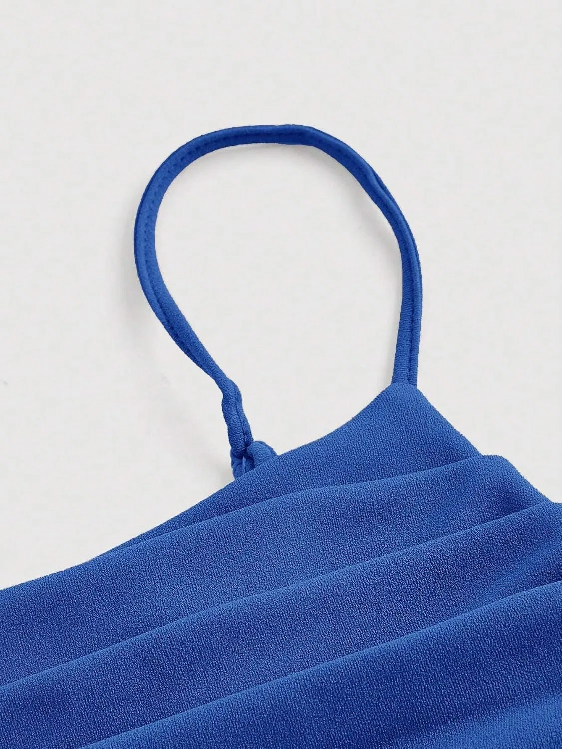 Женское повседневное платье-комбинация с рюшами Generic, Royal Blue — фото 3