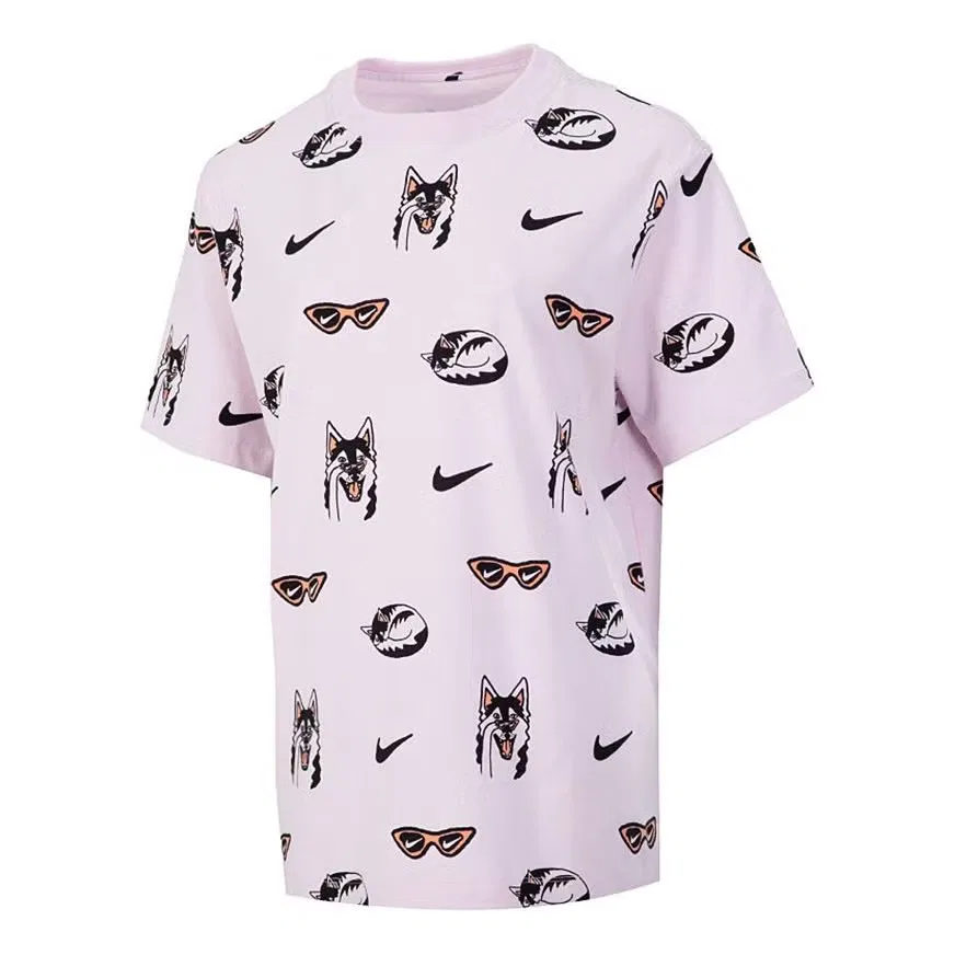 Футболка с принтом Dog AOP Nike, розовый