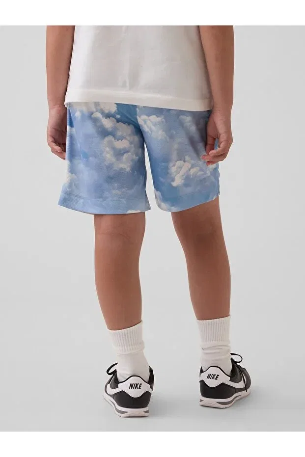 Детские шорты для мальчиков с графическим принтом Gap, Light Blue — фото 3