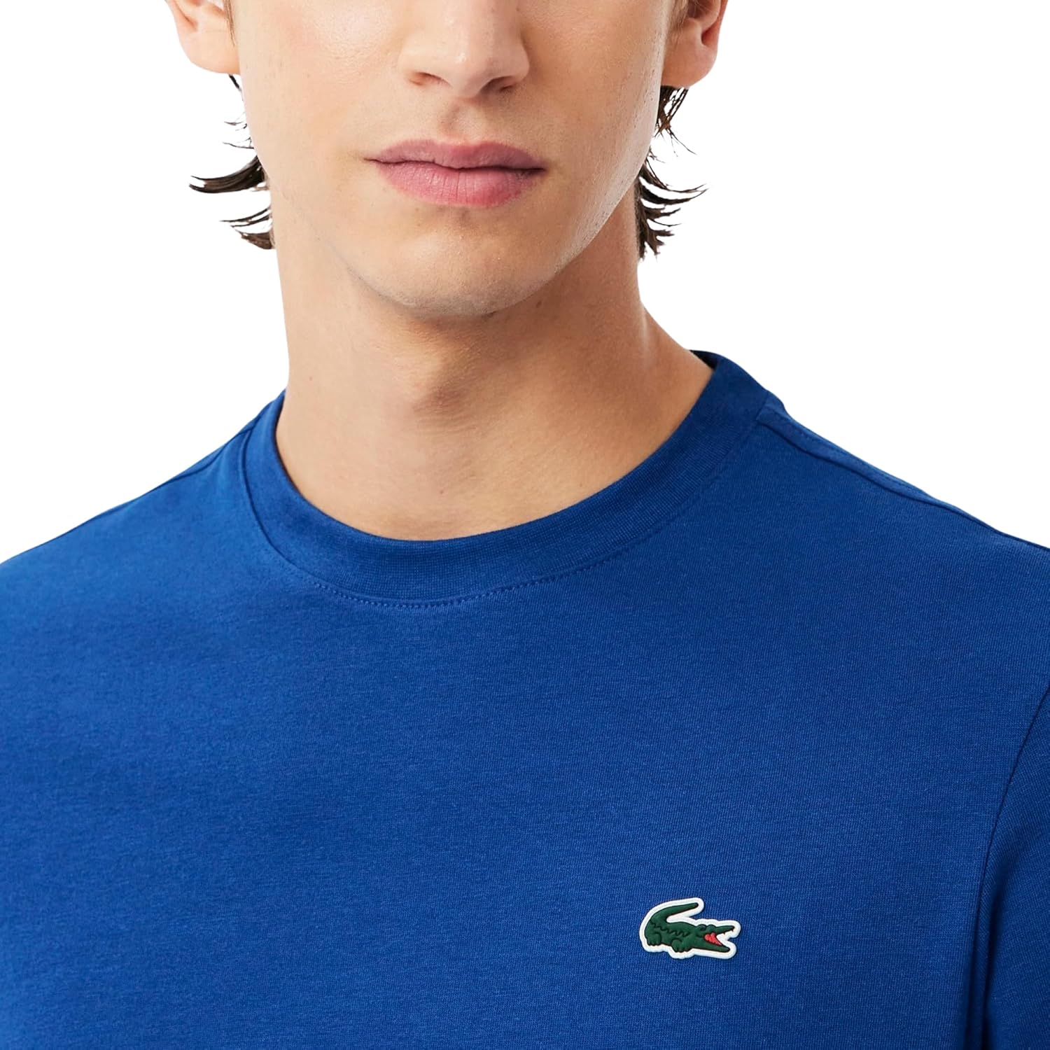 Футболка Lacoste Ultra-Dry, мужская, со спортивным принтом, France Blue — фото 2