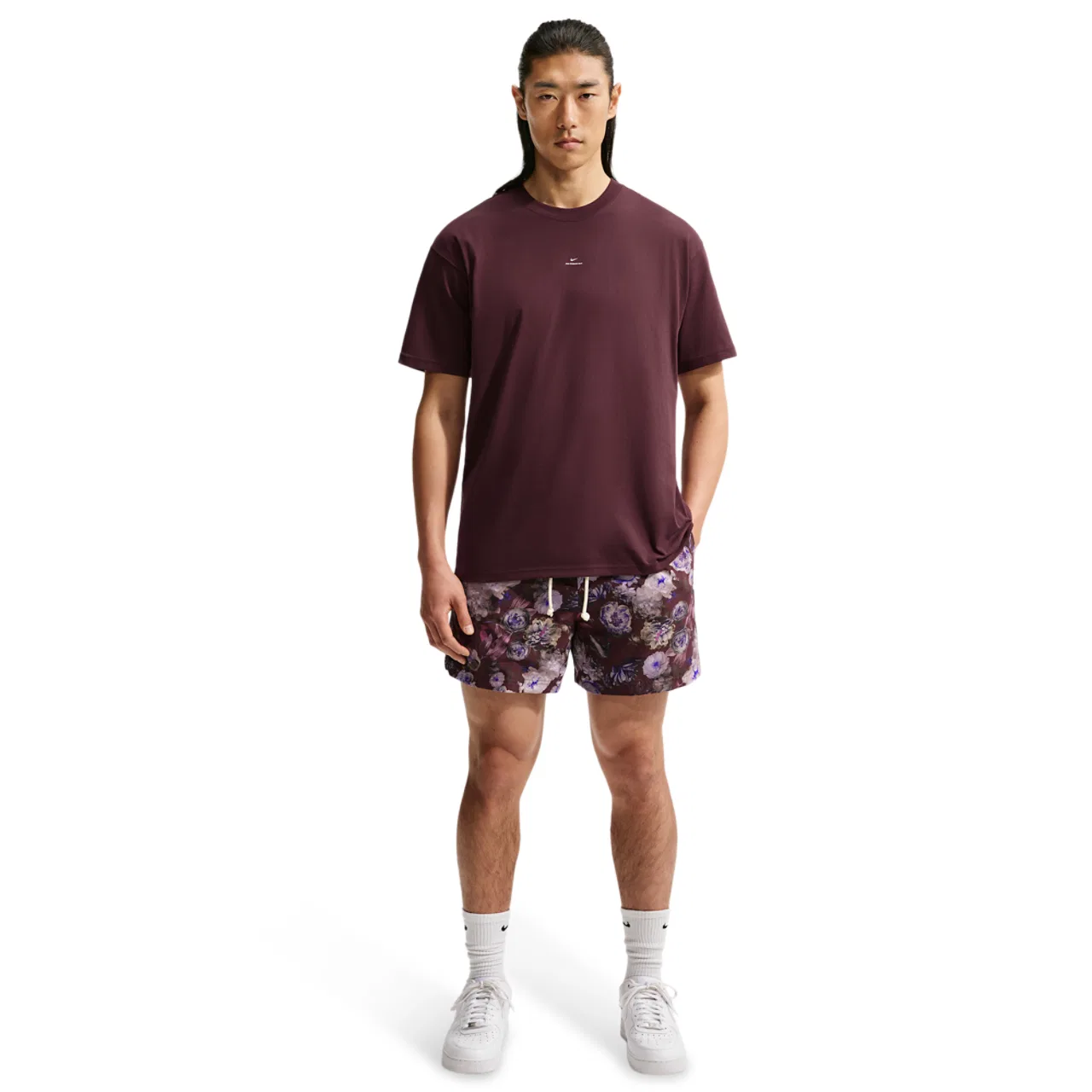 Мужские шорты с технологией Dri-FIT, 5 дюймов, Nike Rose, Nike, Burgundy Crush/Pale Ivory — фото 3