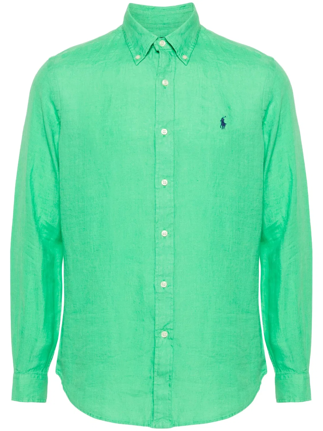 Polo Ralph Lauren Льняная рубашка Polo Pony зеленая