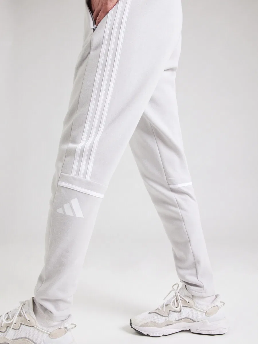 Спортивные брюки ADIDAS PERFORMANCE Tapered Workout Pants 'Squadra 25' светло-серого цвета — фото 2