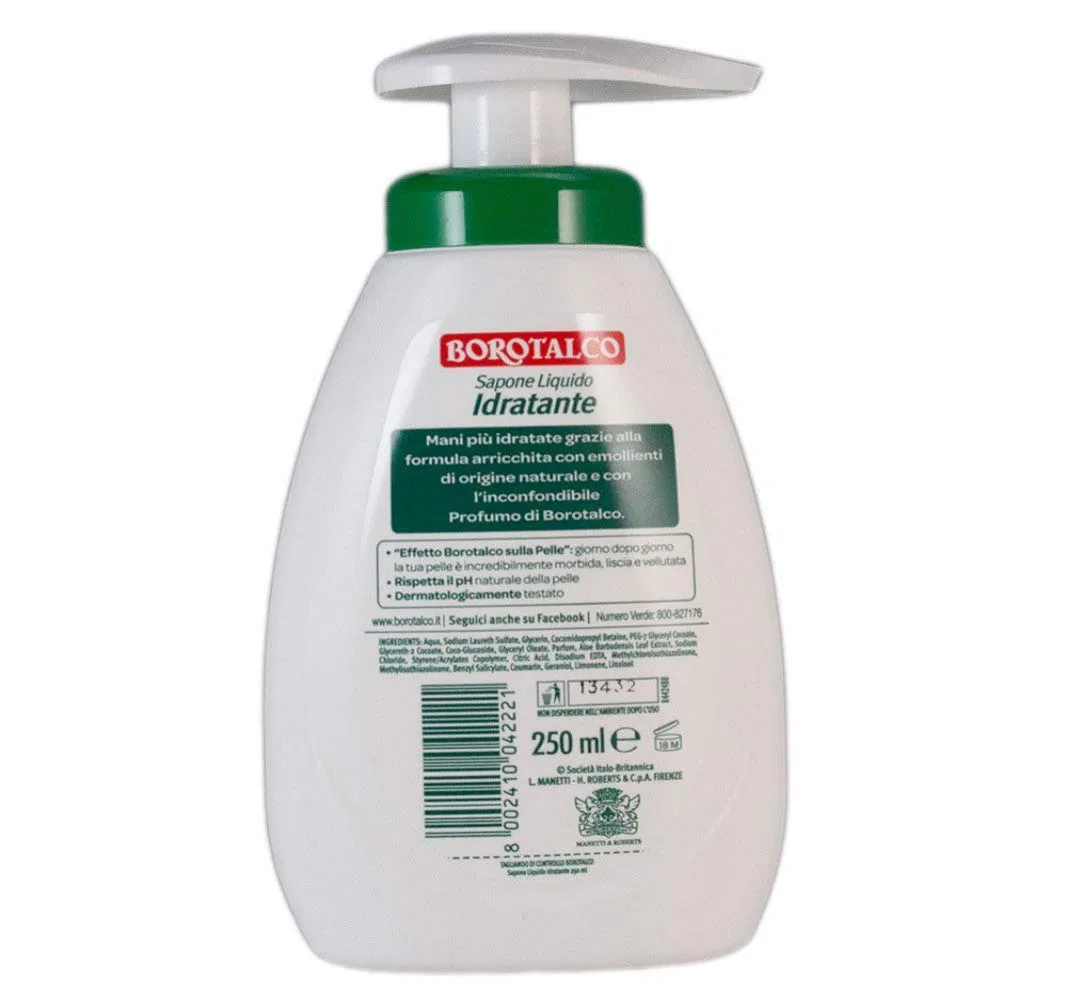 Жидкое мыло Borotalco Sapone Liquido Idratante, 250 мл — фото 3