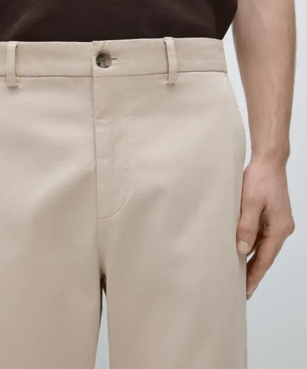 Хлопковые брюки джоггеры, Massimo Dutti — фото 3