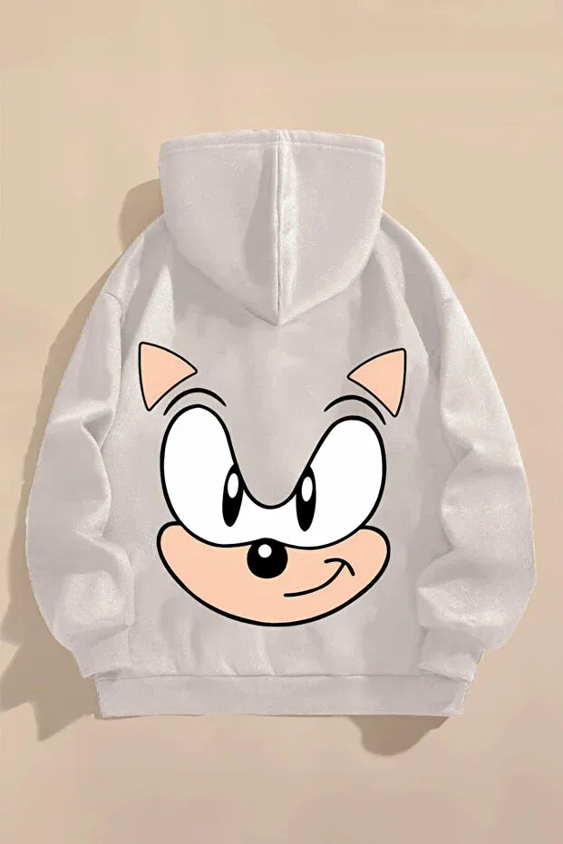 Детские свитшот для девочек с принтом Sonic Hoodie Machetta, White