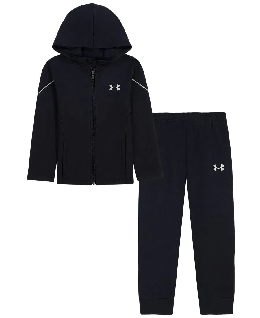 Комплект из худи с молнией и джоггеров Under Armour, Black