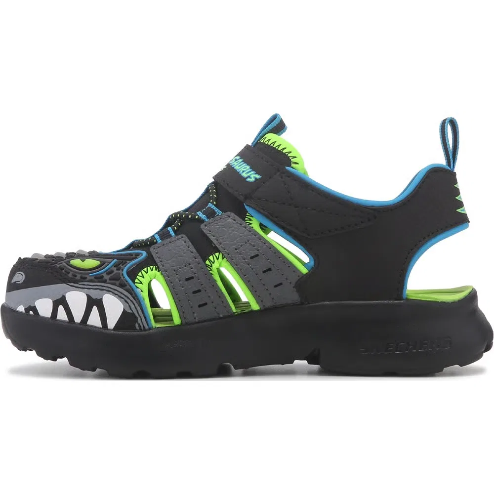 Детские сандалии Razor Slash Skechers, Black/Blue/Lime — фото 3