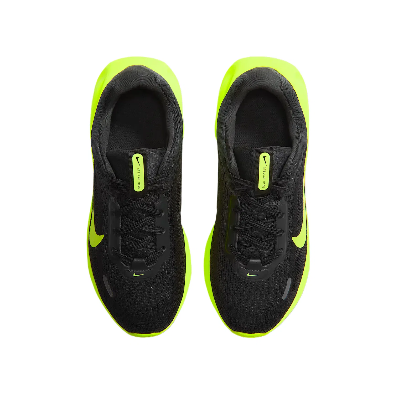 Детские кроссовки для бега с дышащей сеткой Nike Stellar Ride, Gray Black/Light Yellow Green/Black/Neon Yellow — фото 4