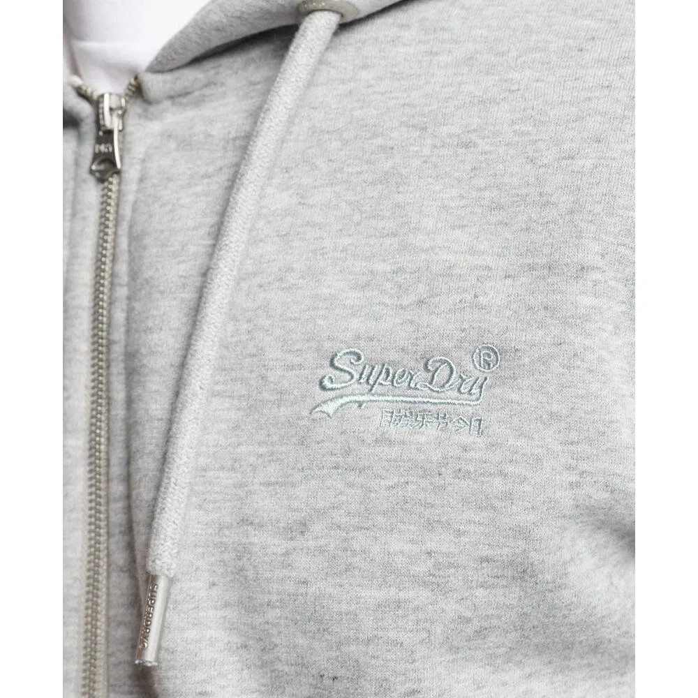 Мужское худи с капюшоном и молнией Superdry Vintage, Grau — фото 4