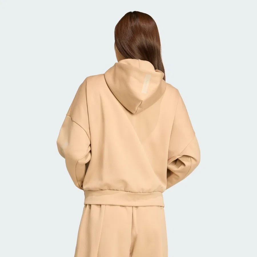 Худи с длинным рукавом и капюшоном adidas Z.N.E. Full-Zip Hoodie, Коричневый — фото 2