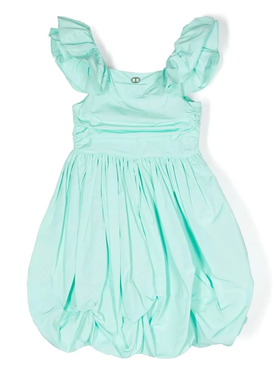 Платье с рюшами и складками TWINSET, зеленый