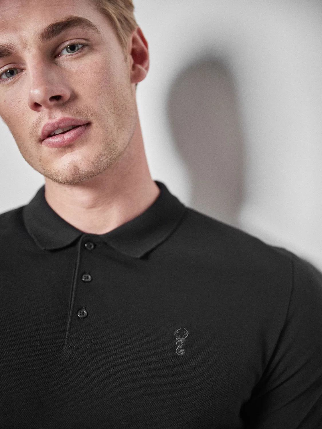 Поло, Slim Fit, Polo Shirt Next, черный — фото 3