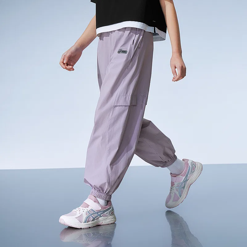 Детские спортивные штаны из тонкого футера ASICS, 6000 Purple — фото 4
