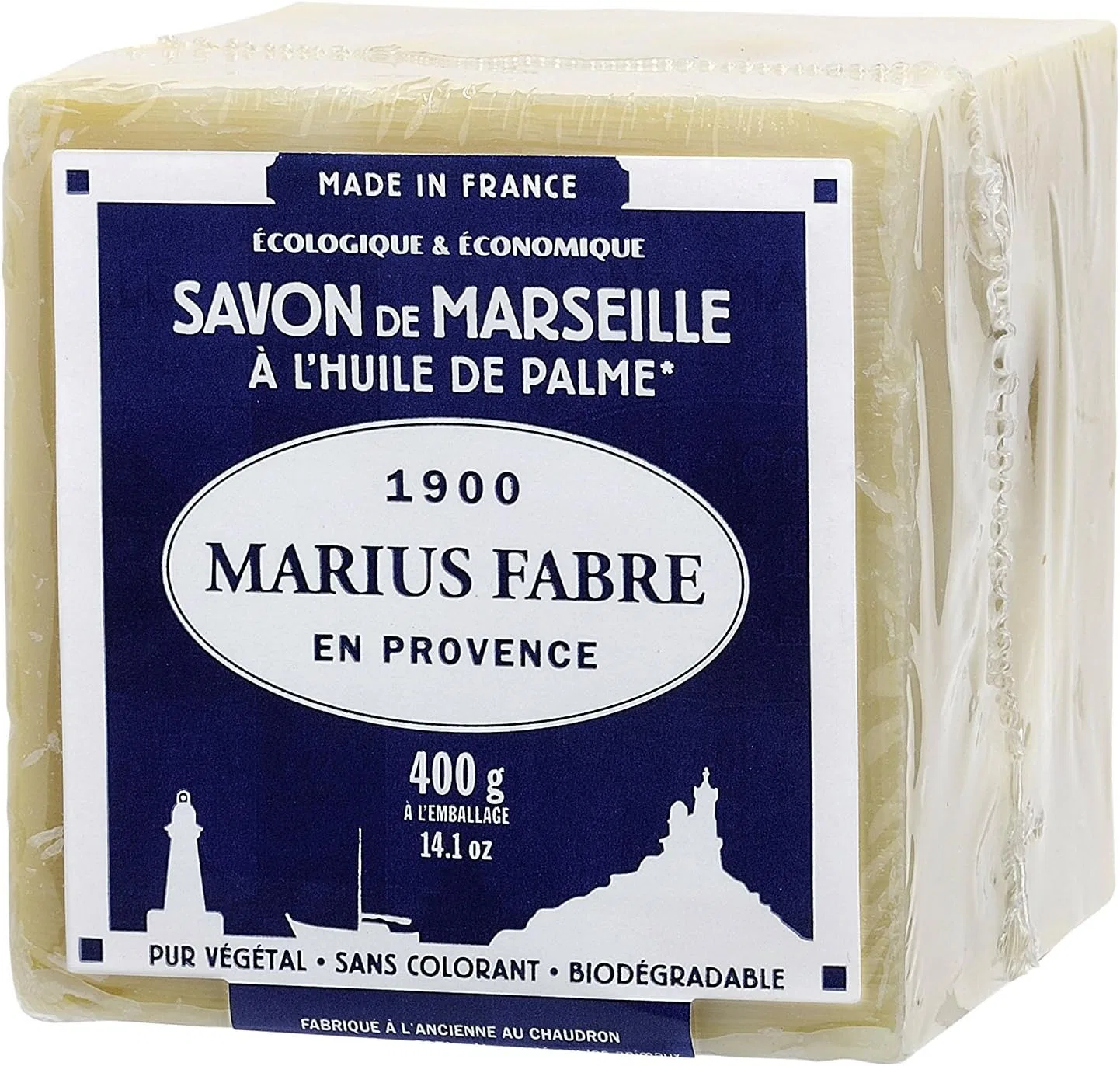 Мыло Marseille Cube Soap, Marius Fabre, 400 г, 72% пальмового масла