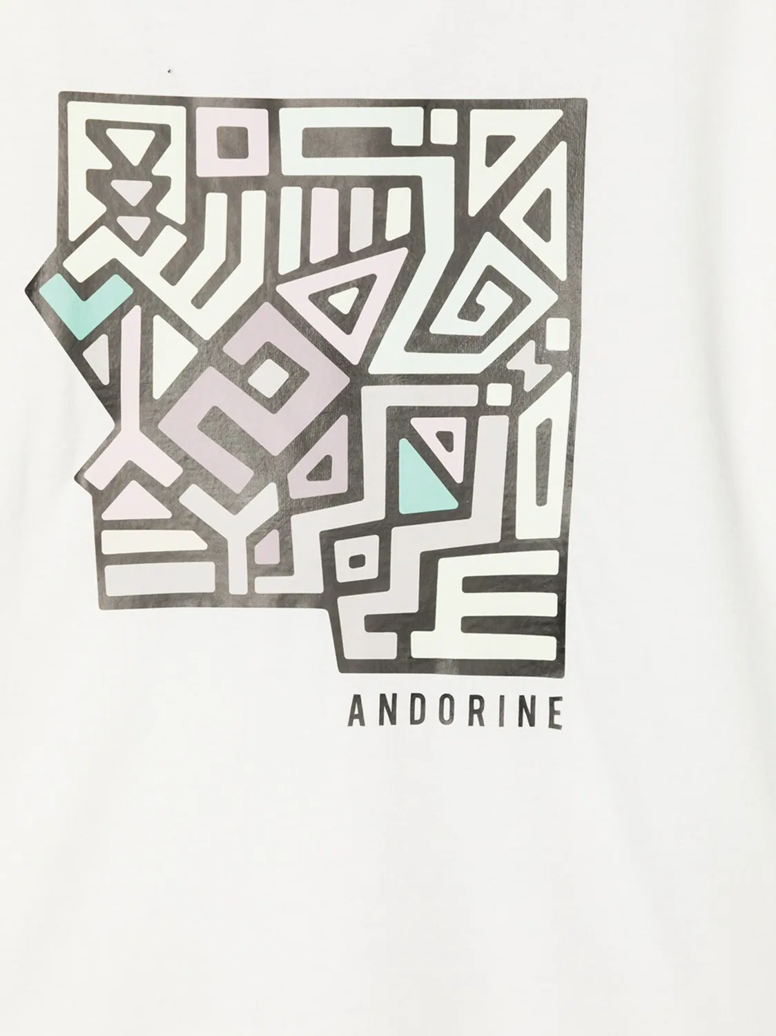 Платье‑футболка с логотипом и рюшами Andorine, белый — фото 3