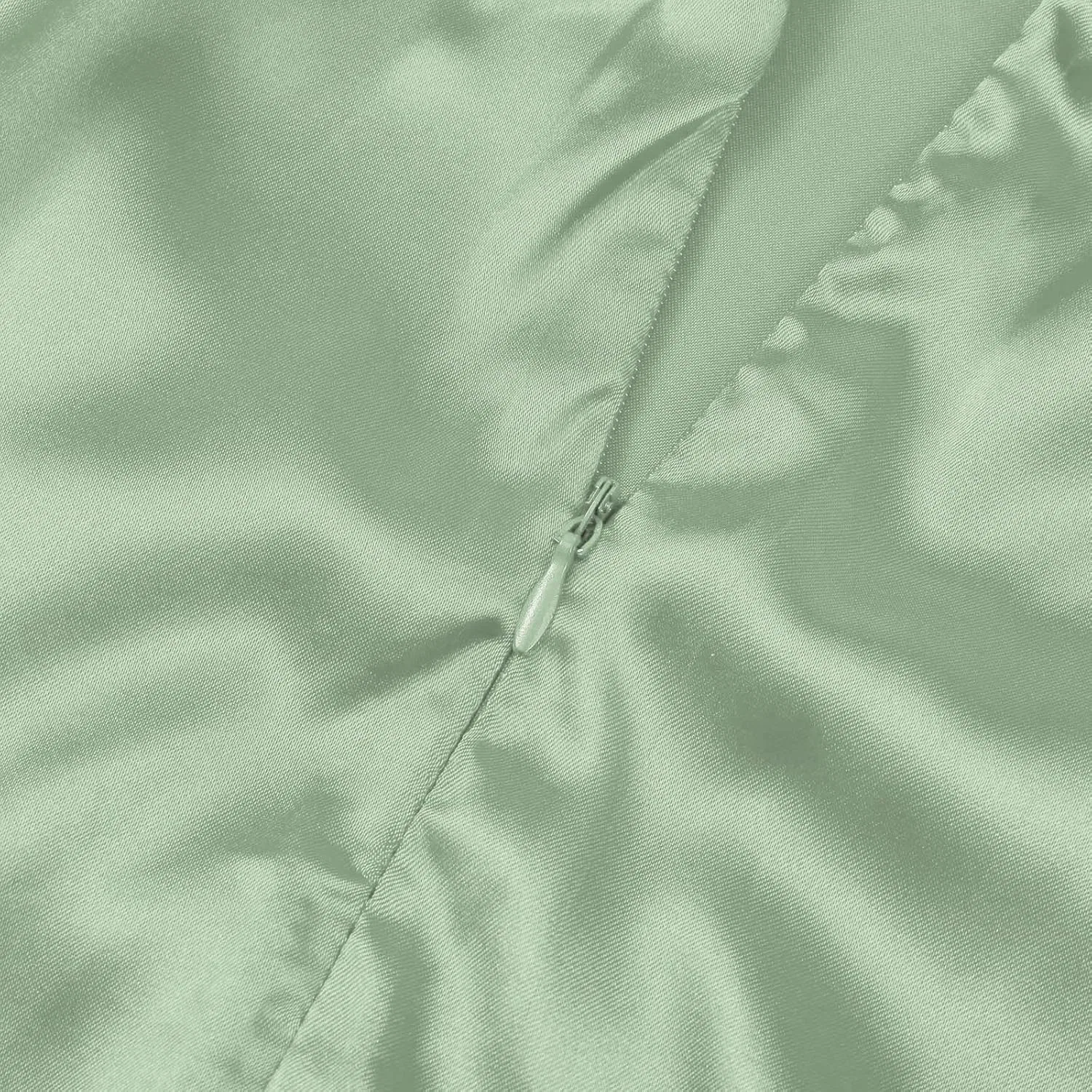 Женское длинное платье на бретелях с карманами Satin, Green — фото 4