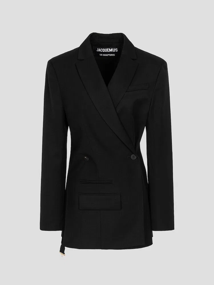 Жакет с кроссовер-дизайном La Veste Tibau JACQUEMUS, Black