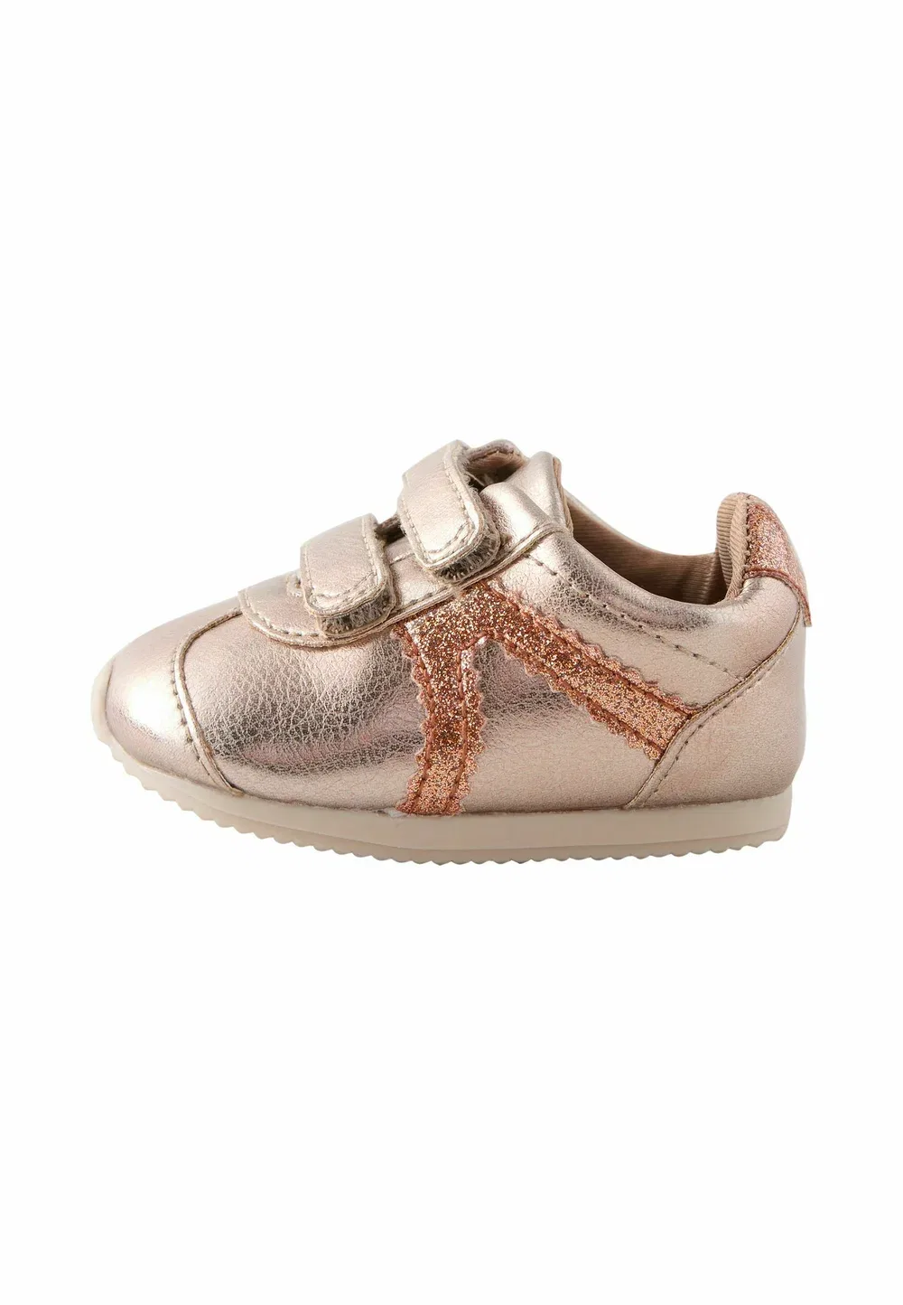 Обычный крой - кроссовки с застежкой Baby Touch. - детская обувь Next, Bronze Metallic
