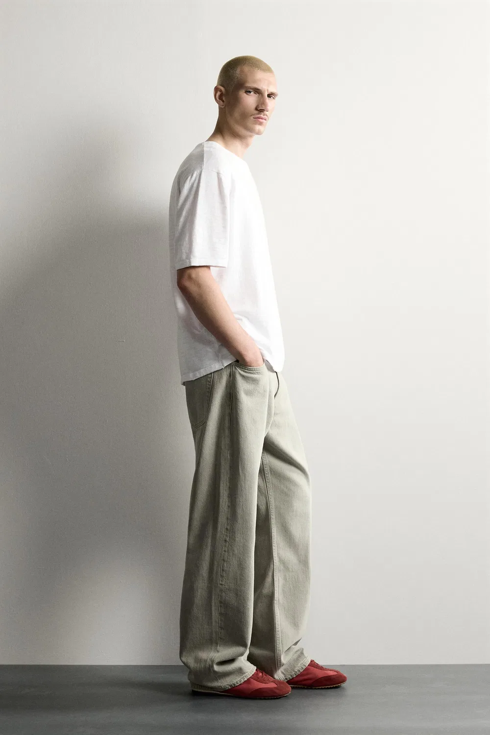 Футболка из текстурированного вяза ZARA, White — фото 4
