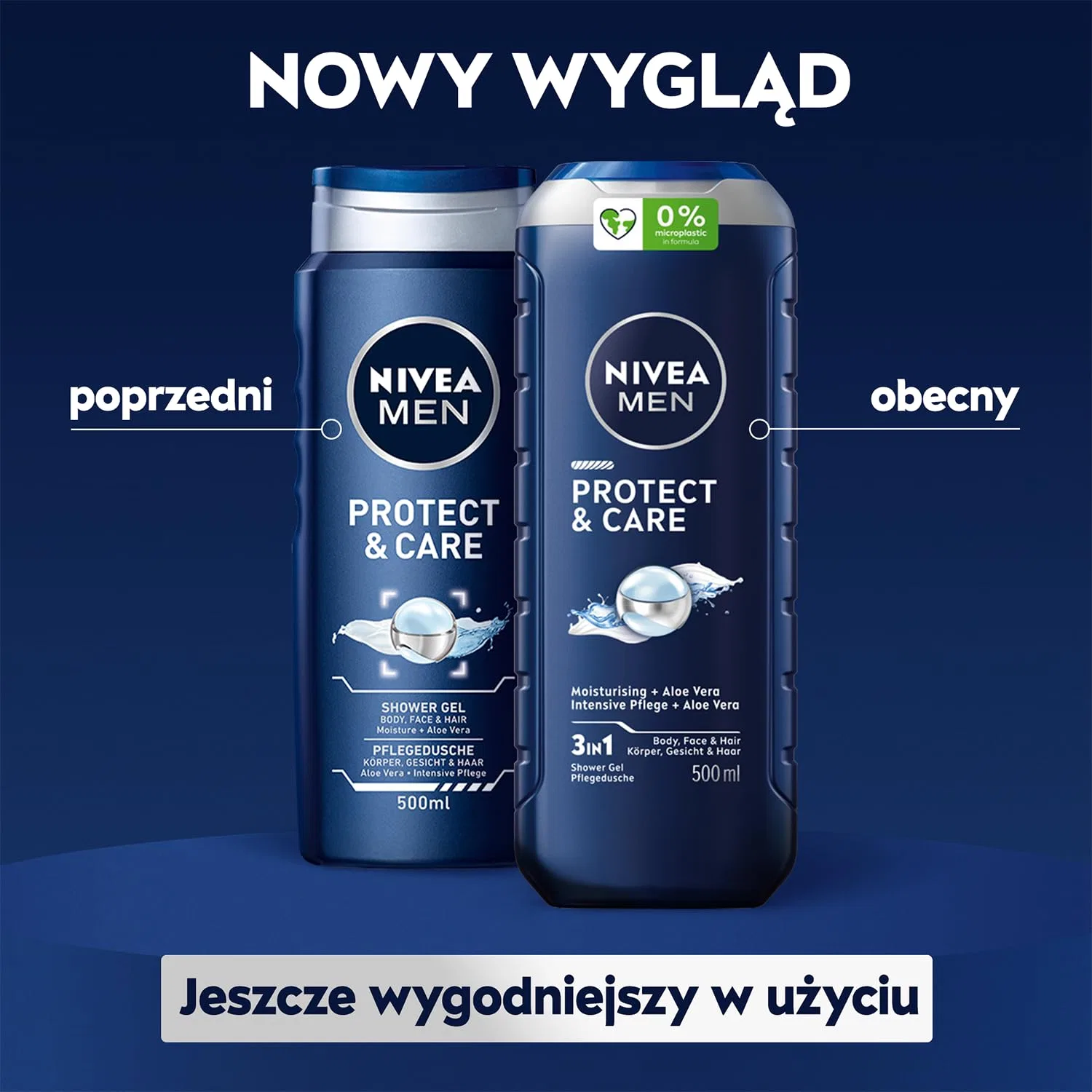 Гель для душа NIVEA Protect&Care Nourishing с алоэ вера, 500 мл — фото 3