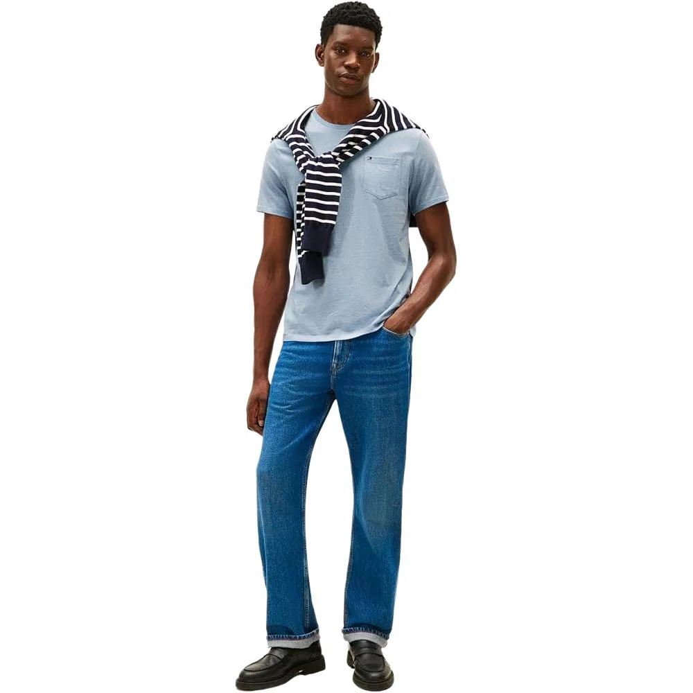 Мужская футболка с круглым вырезом Tommy Hilfiger, Light Blue — фото 3