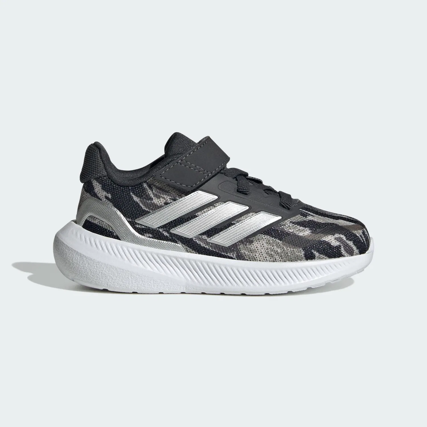 Детские кроссовки с липучкой RunFalcon 5 Kids Adidas, Silber Carbongrau