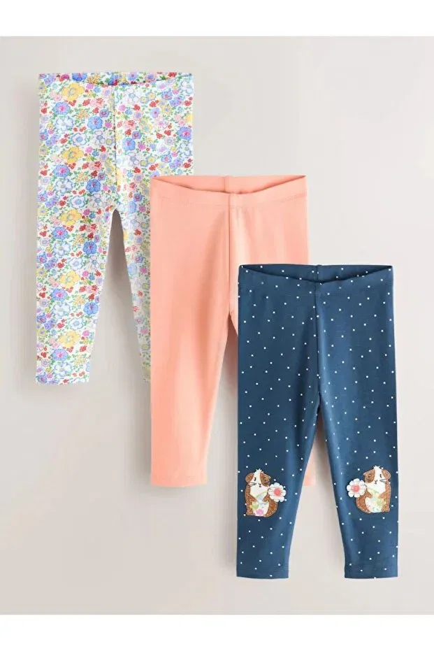 Детский комплект леггинсов для девочек с принтом Next Baby, Multicolor