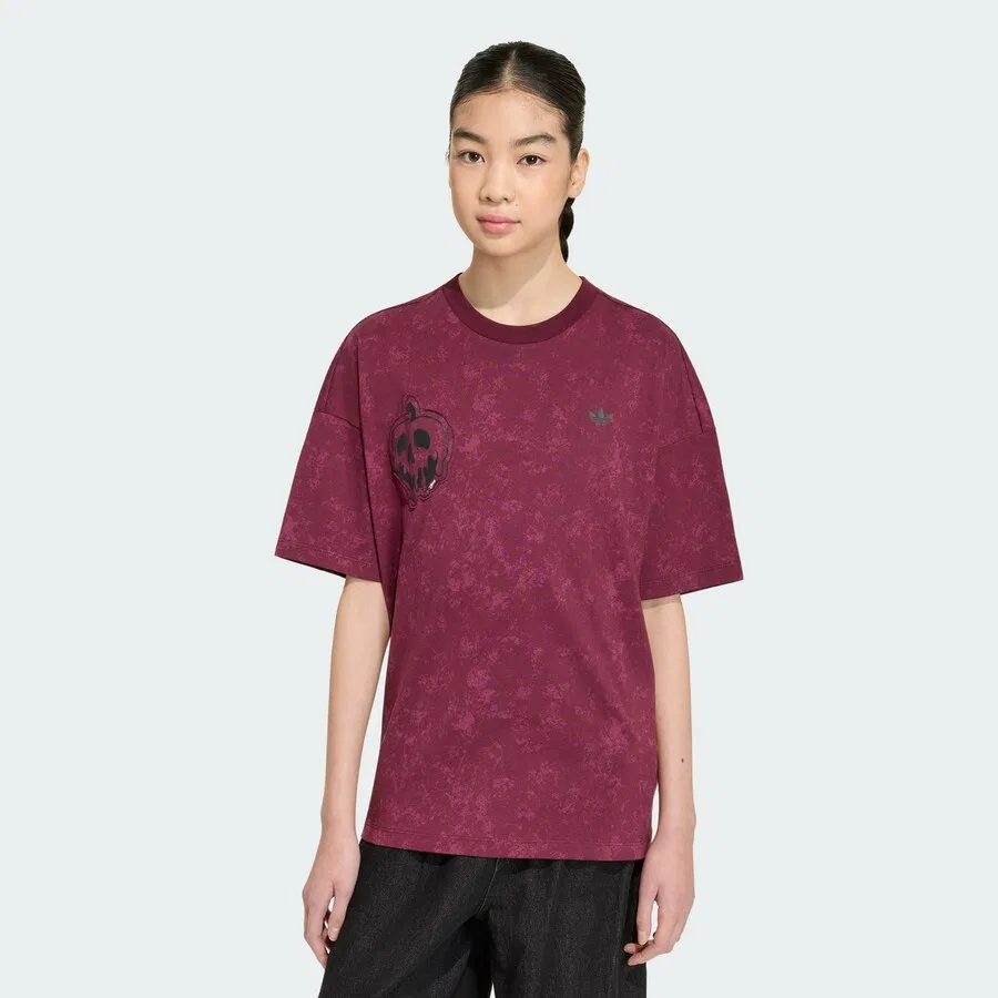 Футболка ADIDAS ORIGINALS «Злодеи Диснея» темно-красного цвета — фото 2