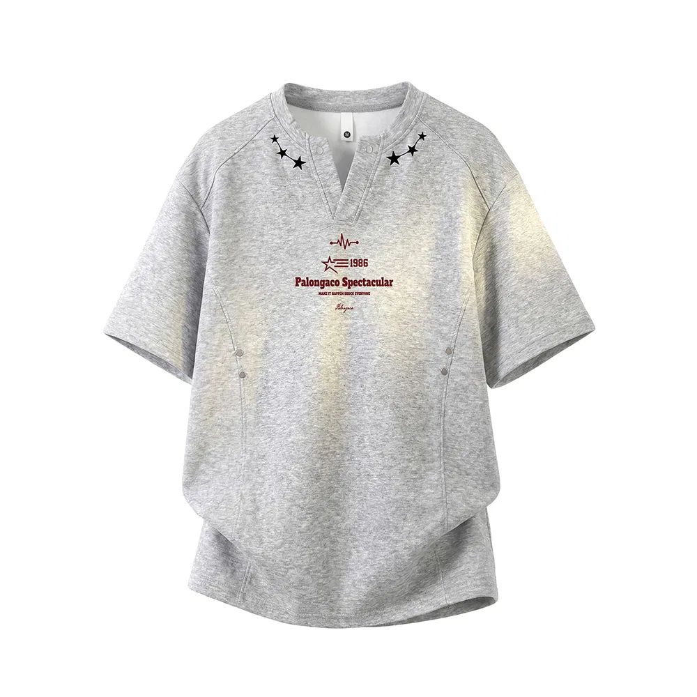 Детская футболка с V-образным вырезом Heather Gray PAL ONGACO