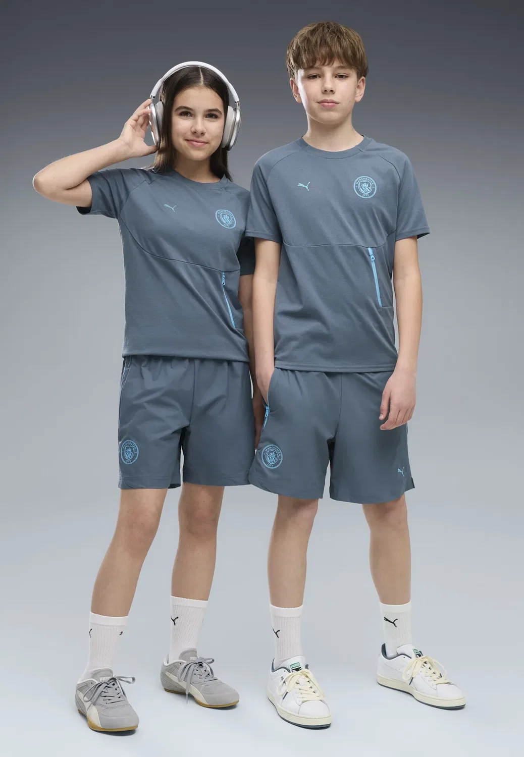 Шорты Manchester City Tech Relaxed Gewebte. Унисекс Puma, Evening Sky-Luminous Blue