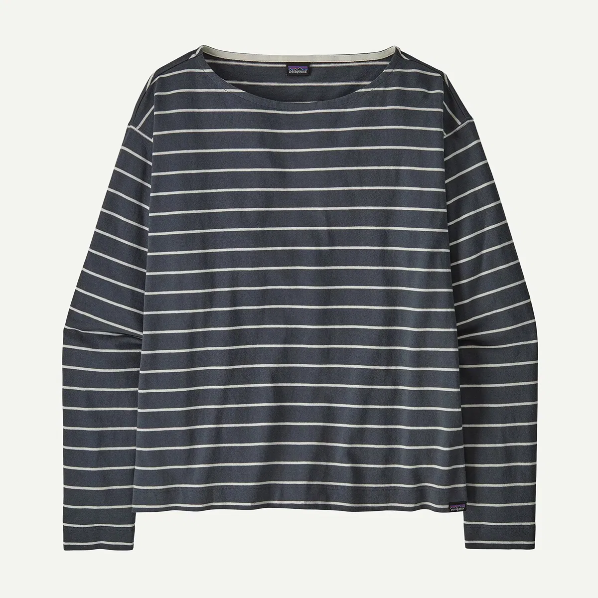 Женский лонгслив с принтом Mariner Top Patagonia, Boat Stripe/Smolder Blue — фото 4