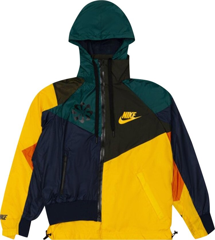 

Анорак Nike x Sacai Hooded Anorak 'University Gold/Sequoia', зеленый
