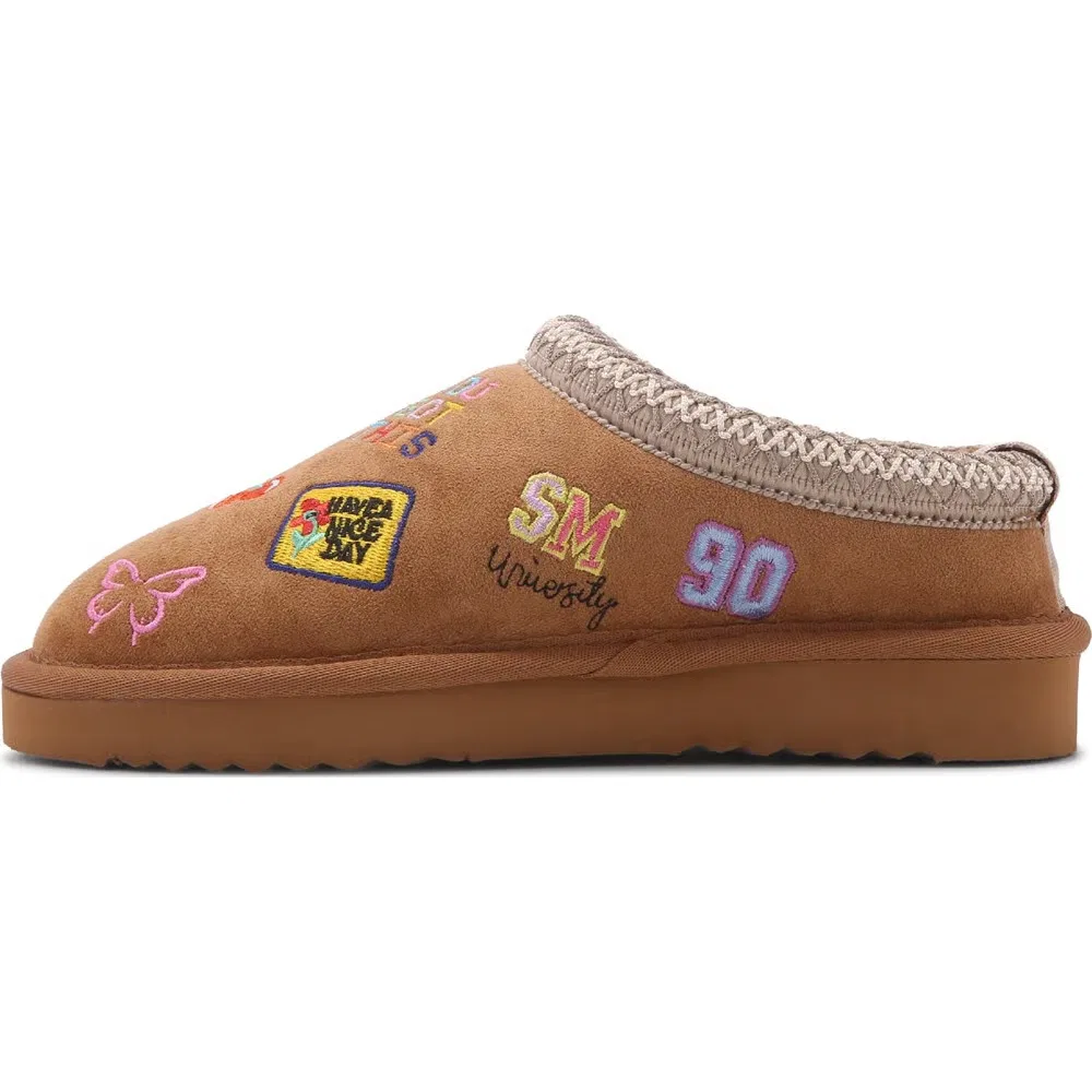 Удобные и уютные детские тапочки Madden Girl, Cognac Multi — фото 3