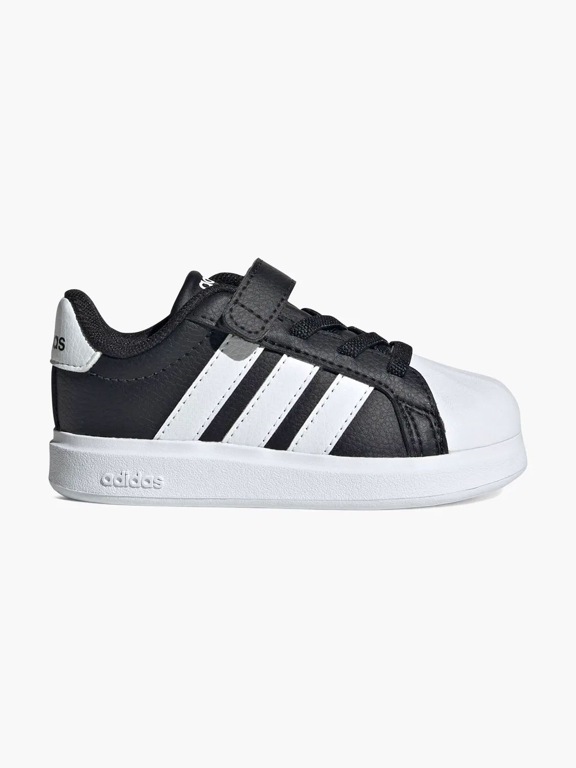 Детские кроссовки на липучках Adidas, черный — фото 2