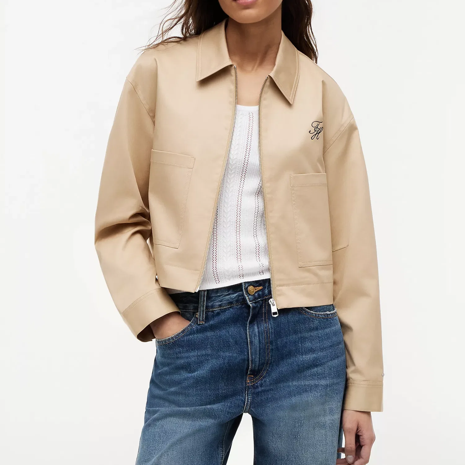 Женская куртка с мягким золотистым отливом, Tommy Hilfiger, Soft Gold — фото 4