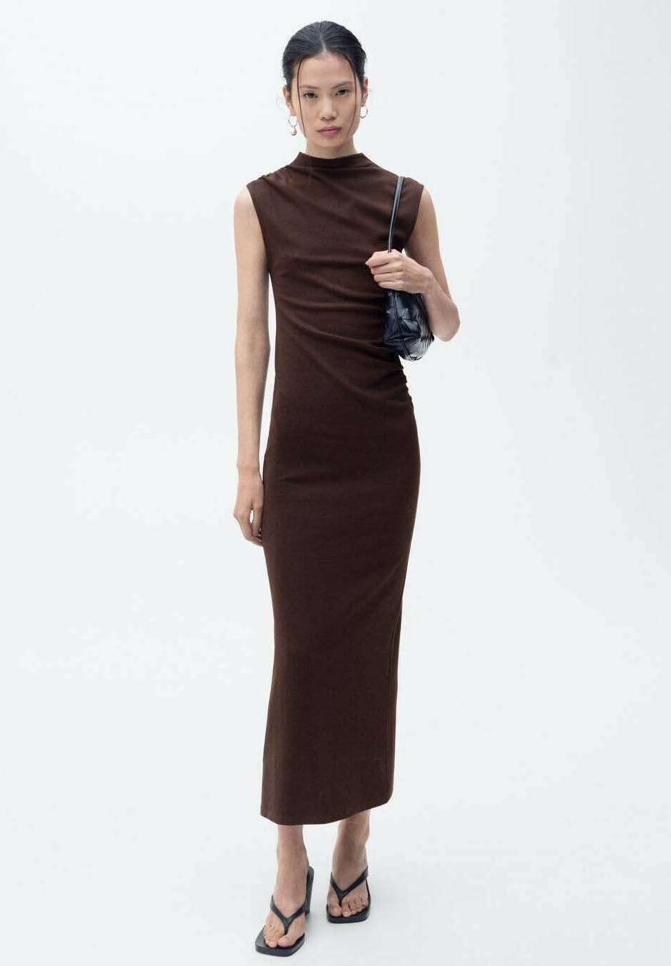 

Платье-футляр CURRA - Jumper dress Mango, коричневый