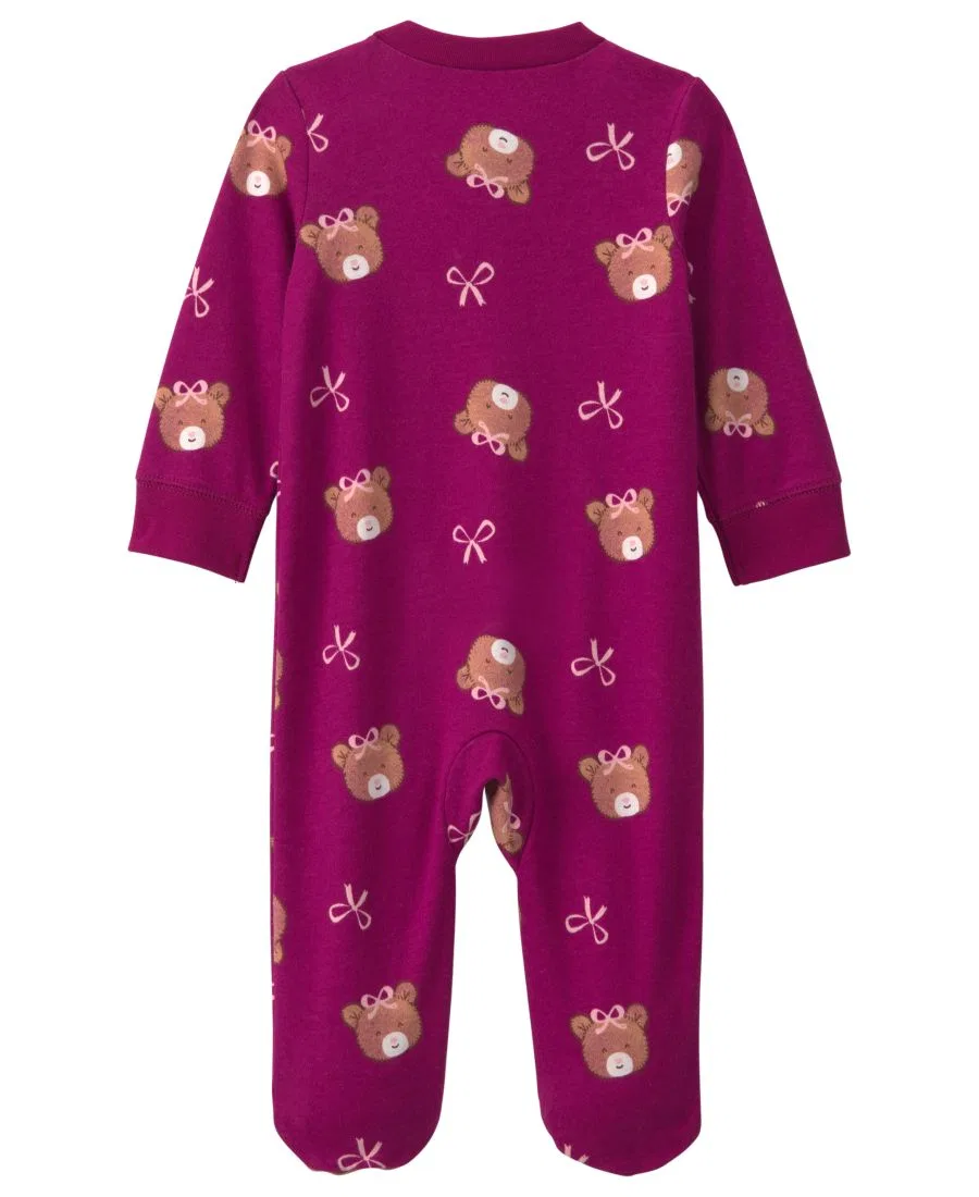 Детский комбинезон для сна с длинным рукавом, 2-way zip Carter's, Purple Bear — фото 2