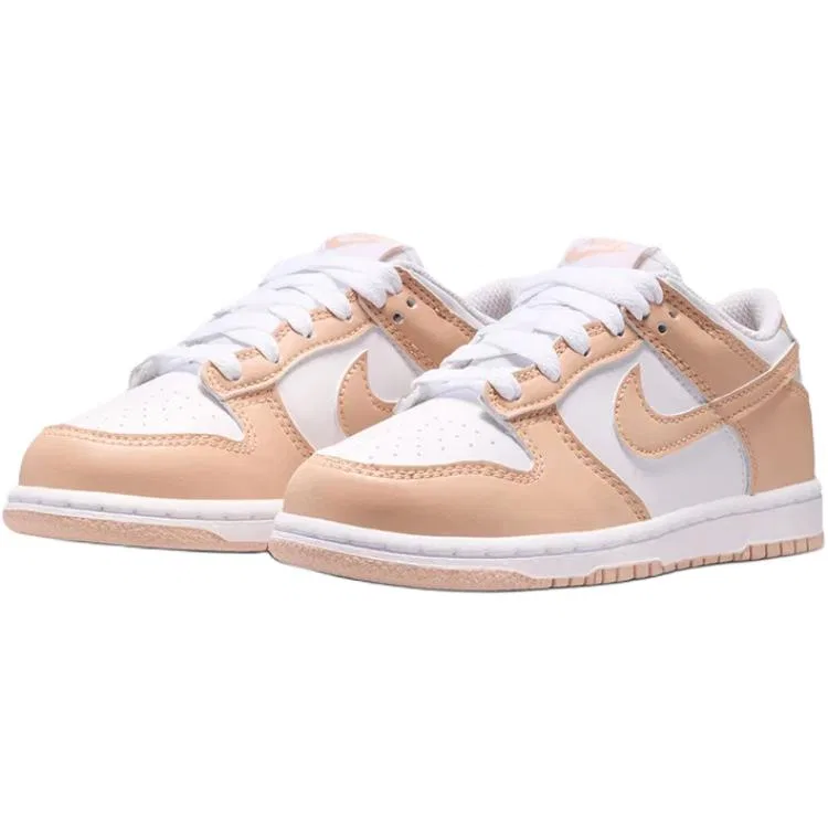 Детские кеды с низким верхом для скейтбординга White/Light Brown Nike — фото 4