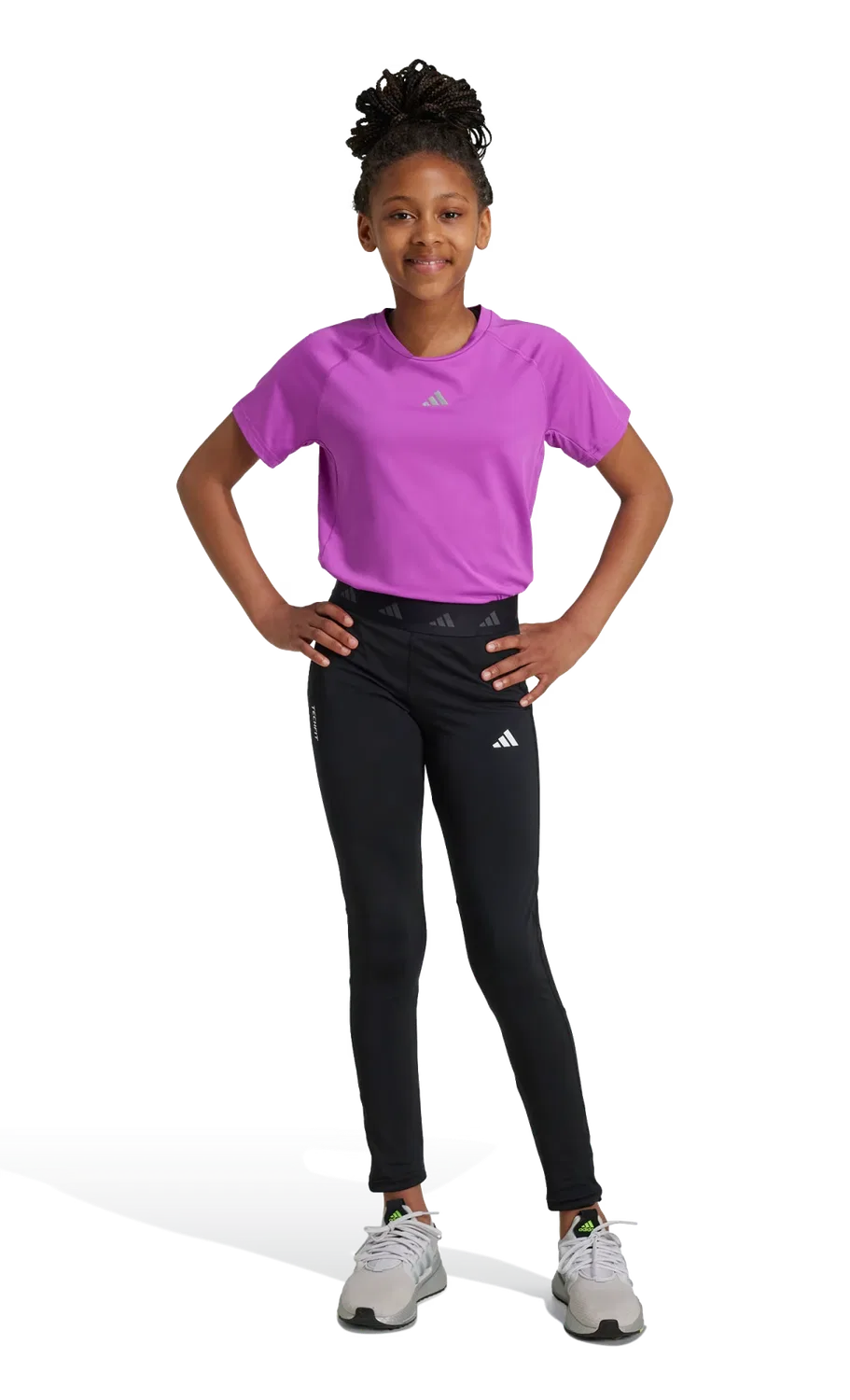 Детские спортивные леггинсы TECHFIT Adidas, черный — фото 2