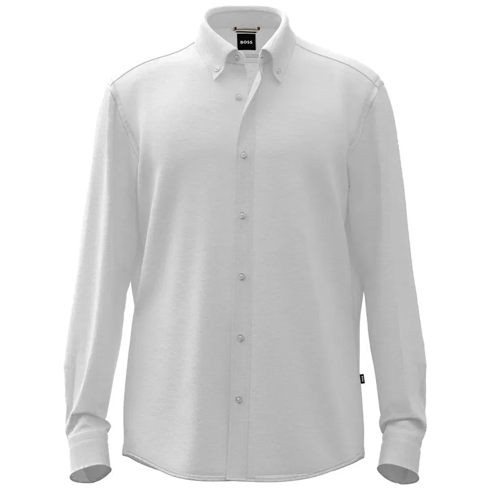 Мужская льняная рубашка Liam 262 BOSS, White
