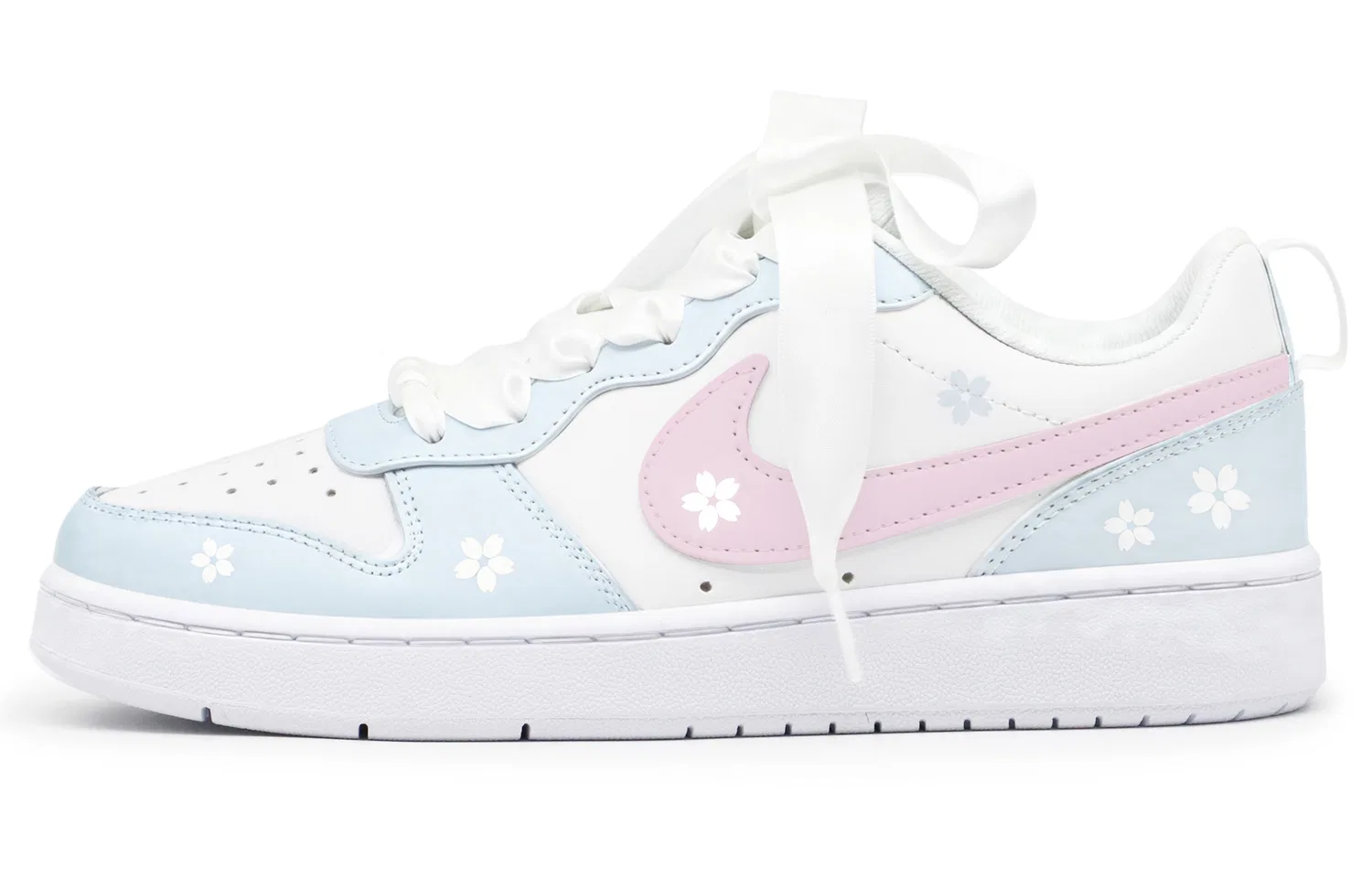 Детские кроссовки для скейтбординга с низким верхом Nike Court Borough Low 2, Pink/Blue — фото 3