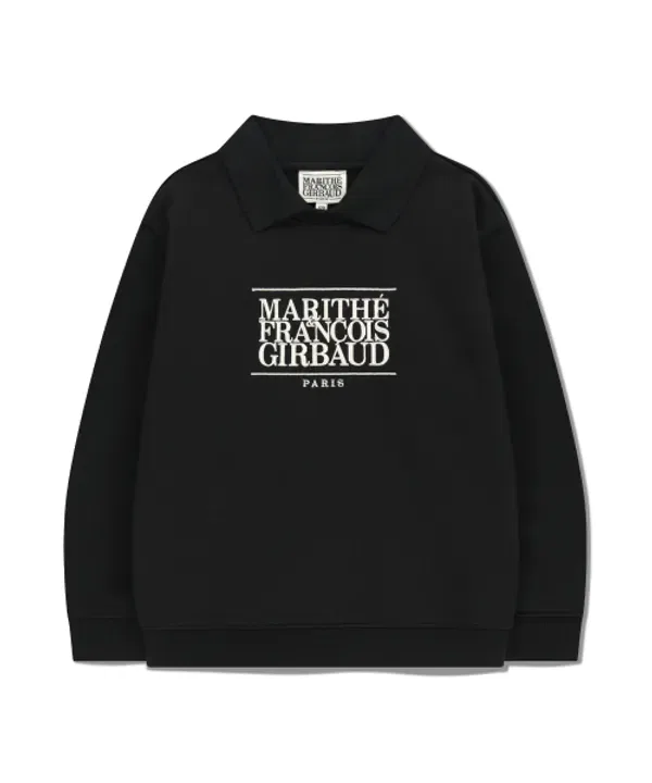Свитшот детский с логотипом, классический, Marithé Kids, черный — фото 2
