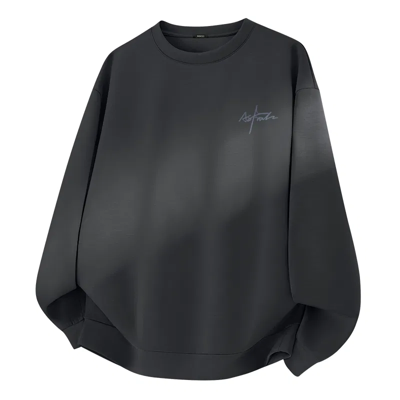 Детский свитшот с круглым вырезом MINISO, Carbon Gray