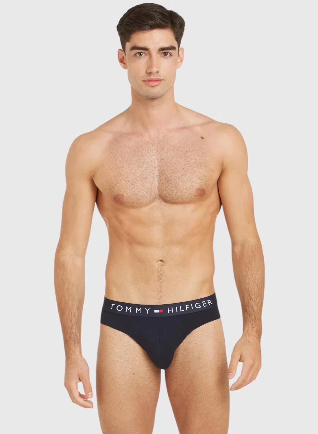Трусы-слипы хлопковые комплект из 3 штук Tommy Hilfiger, синий — фото 3