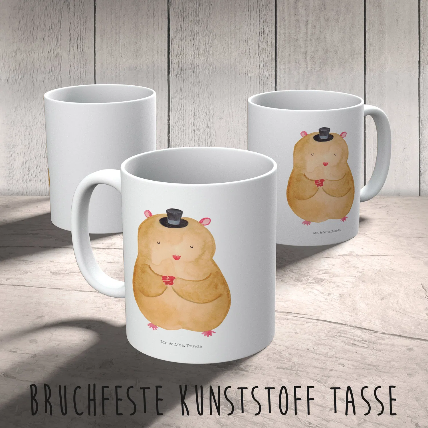 Детская кружка Hamster Hut ohne Spruch Mr. & Mrs. Panda, белый — фото 4