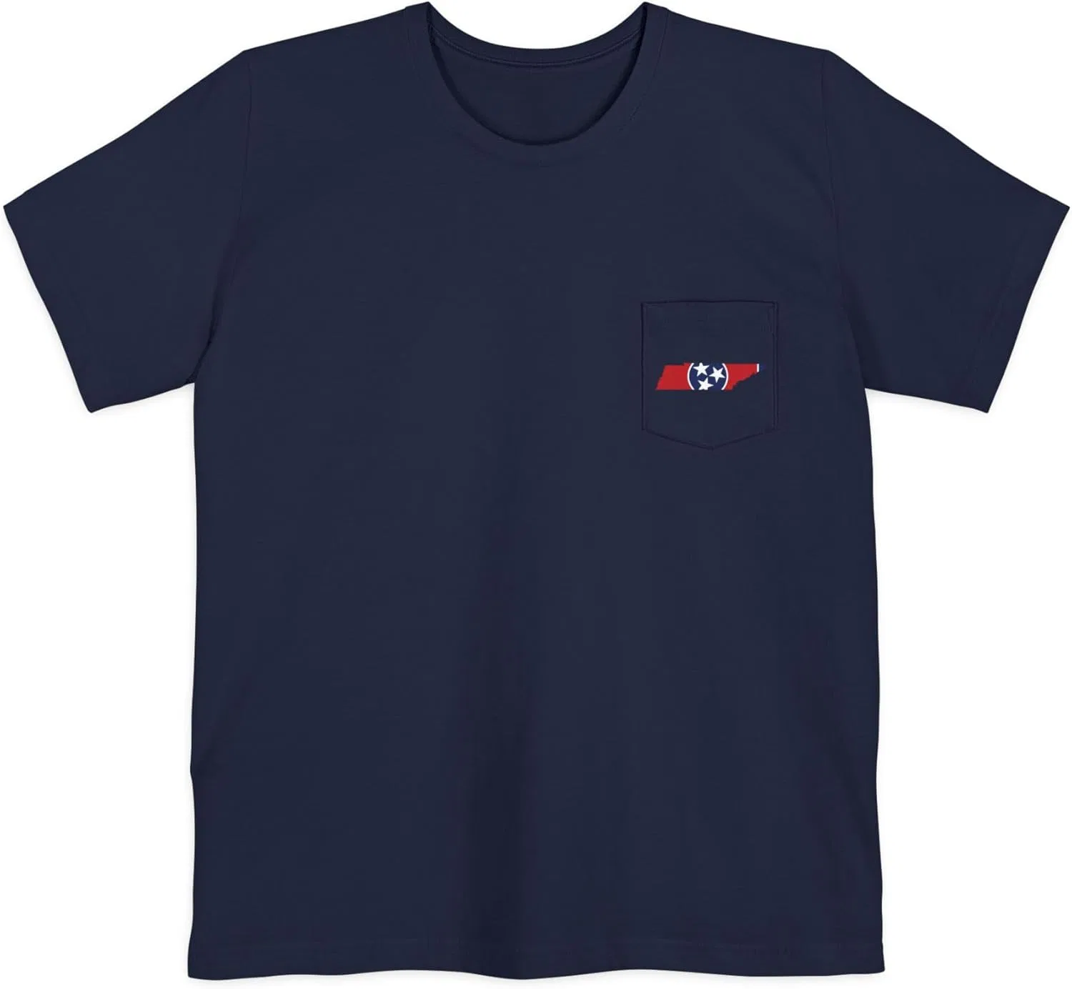 Футболка с карманом Tennessee State Flag Bella Canvas 3001, Navy