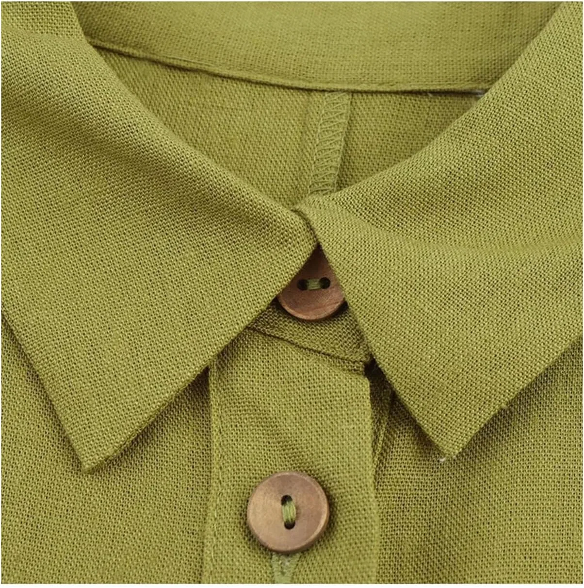 Женское платье-рубашка с поясом A-line Casual, Army Green — фото 4