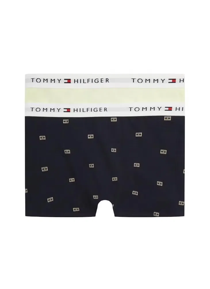 Трусы-боксеры с принтом комплект 2-Pack Tommy Hilfiger, выцветший флуоресцентный — фото 2